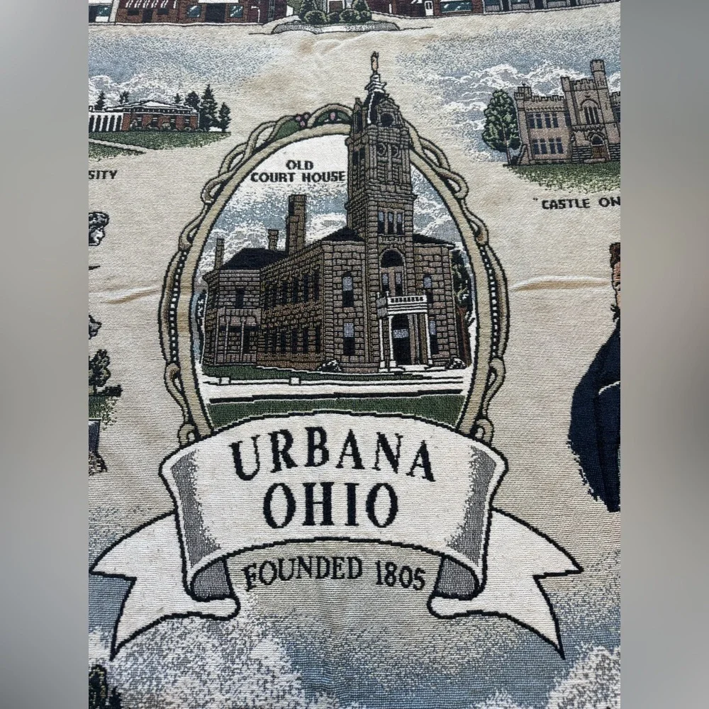 Urbana Ohio tapestry blanket
